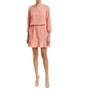 Joie Arryn Flounce Floral Motif Ruffle Hem Dress